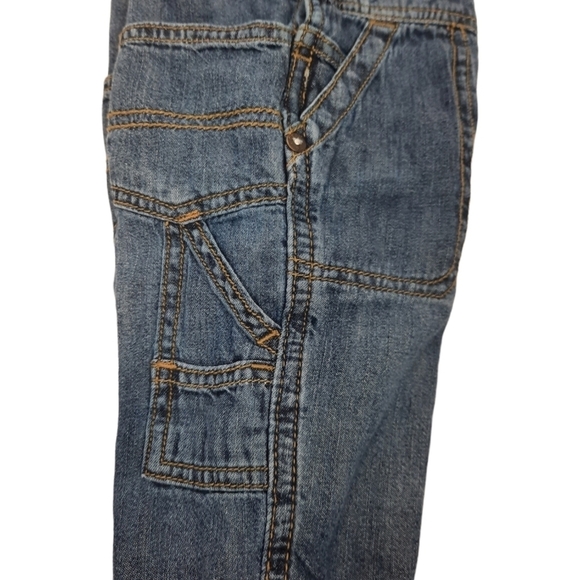 Oshkosh B'Gosh Genuine Vestback Carpenter Style Denim Overalls Sz 6 Months Boys - Picture 8 of 10